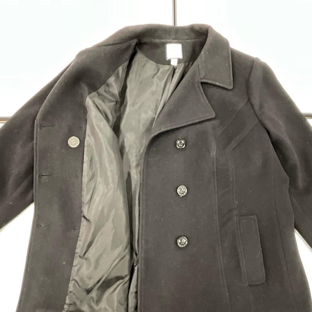 Women's Size 2X Croft & Barrow Lined Pea Coat/Jacket Black Double Breasted - Picture 6 of 8